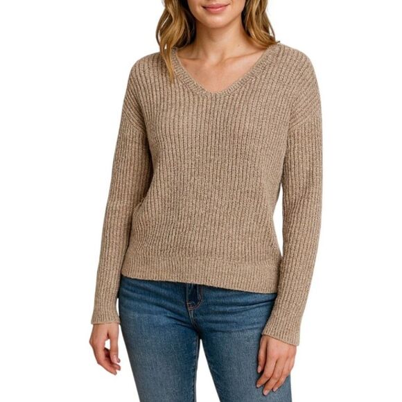 Sweet Wanderer Sweaters - Sweet Wanderer Women’s Chenille Lace-Up Back Sweater | Size Large